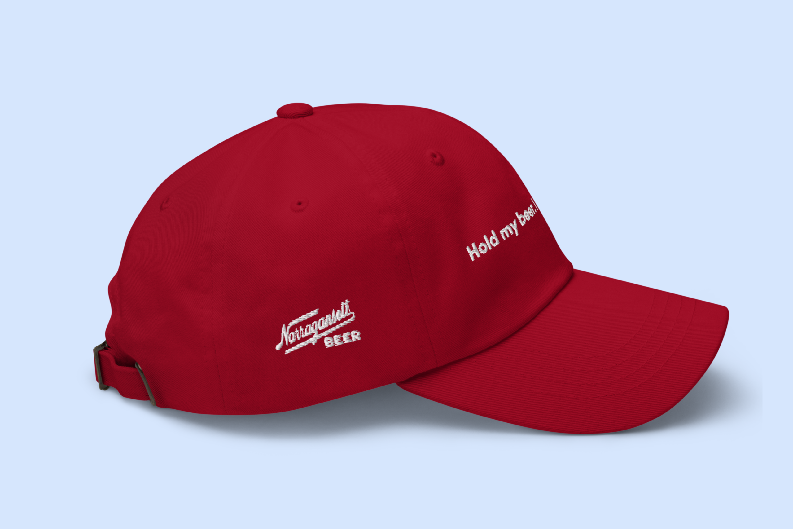 Dad Hat: Narragansett Beer X TUSHY - Red - Image 2